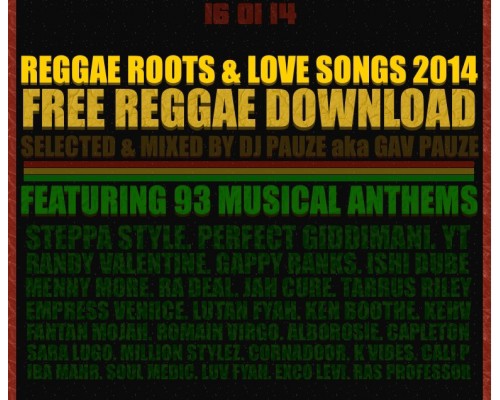 Pauze Radio- Show 310- Reggae Roots and Love Songs